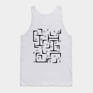 Nuts, Bolts, Angles and Gray Steel Beams Pattern Tank Top